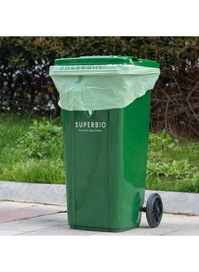 SuperBio Compostable 33 Gallon Garbage Bags, Unscented Strong Large Trash Can Liner, 40 Count, Sturdy Lawn & Leaf Yard Bags. Certified by BPI and OK compost - Image 5
