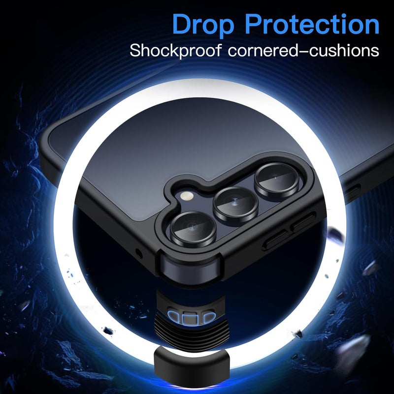 Jetech Matte Case For Samsung Galaxy A55 5G, Frosted Translucent Back Protective Slim Phone Cover, Anti-Fingerprints Black - Image 4