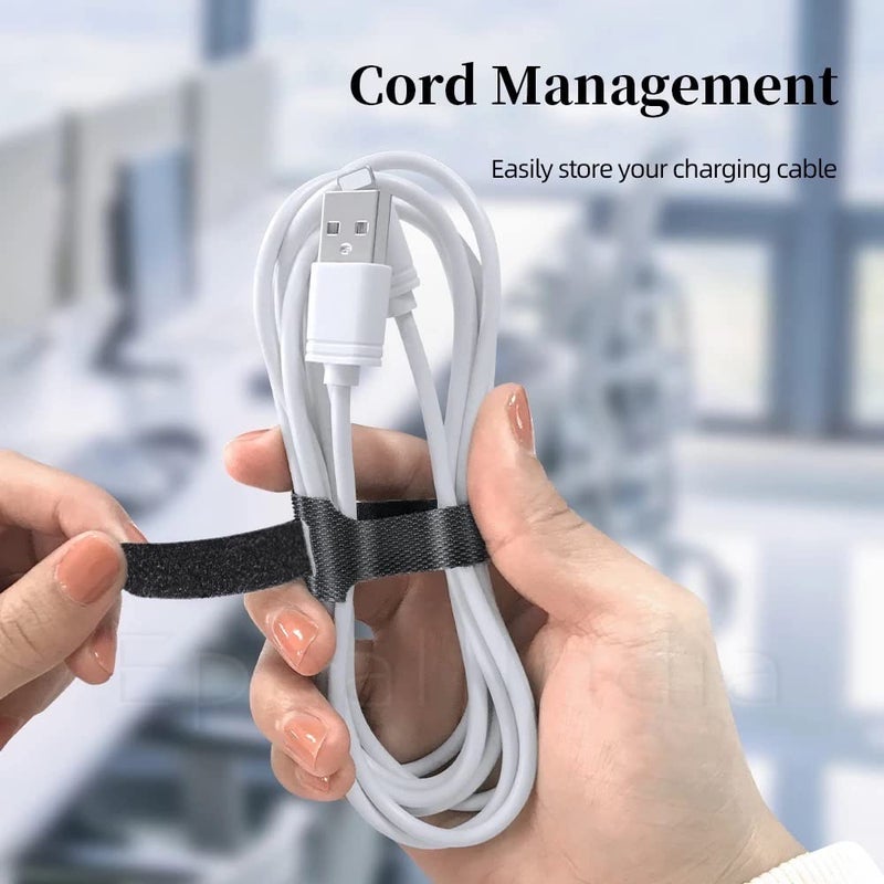 Epaal Epaal 20 pcs Multicolor Cord Cable Wire Holder Protector Organiser Accessories Self Adhesive Cable Straps Hook and Loop Cable Ties for Home Office Car Desktop Laptop Computer  - Image 5