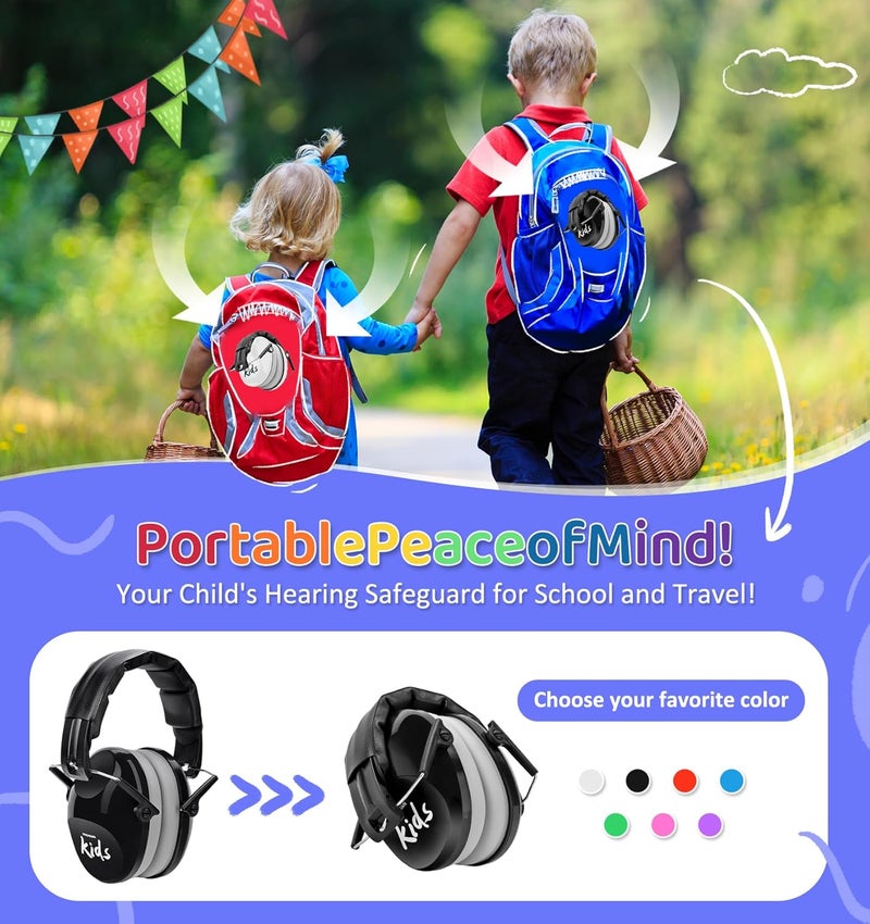 PROHEAR 032 2.0 Noise Cancelling Headphones for Kids - 25dB Noise Reduction - Adjustable Sensory Ear Protection Muffs for Concert, Fireworks, Monster Truck Shows, School - Black - Image 5
