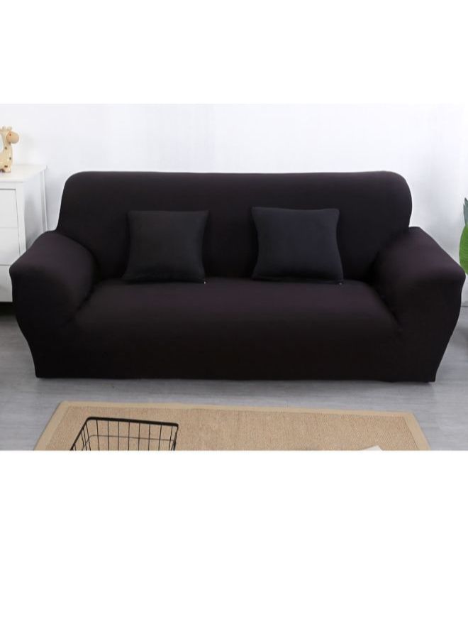 NIBEMINENT Solid Pattern Sofa Slipcover Black 90 x 140centimeter - Image 3