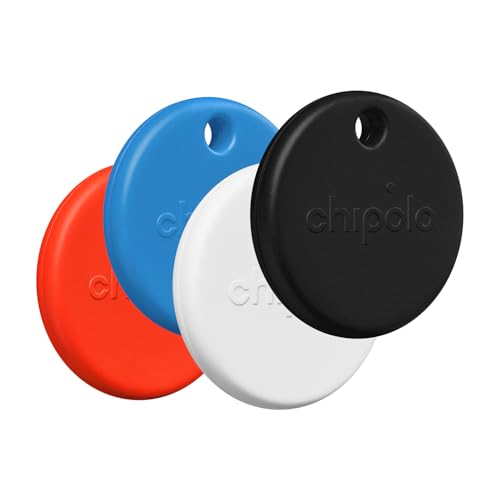 Chipolo POP Tracking Tag - Colorful, Compatible, Loud Bluetooth Tracker with Call Your Phone & Out of Range Alerts, Works with Apple Find My or Find Hub on Android - 4 Pack (Standard Mix) - Image 1