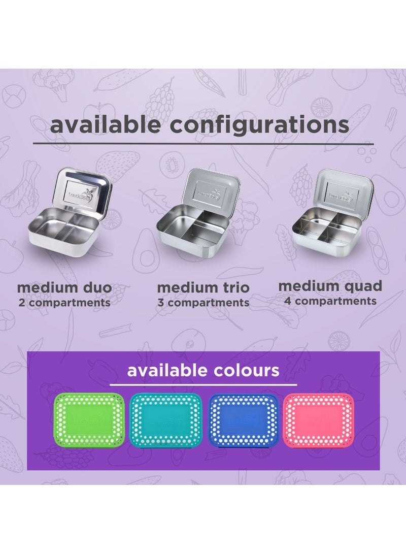 لانش بوتس صندوق غداء متوسط ​​الحجم من الفولاذ المقاوم للصدأ مقسم من Duo Bento، نقاط مائية - Image 4