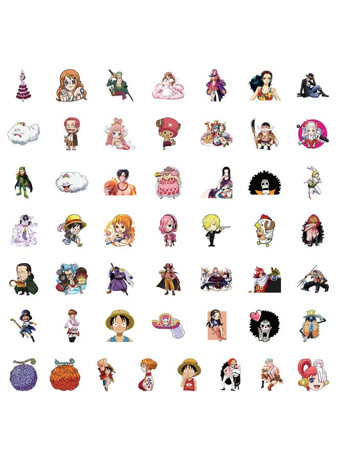 50Pcs One Piece Vinyl Stickers, Anime Waterproof Decals for Laptop, Water Bottle, Skateboard, Kids Party Favors, DIY Decorations - Image 3
