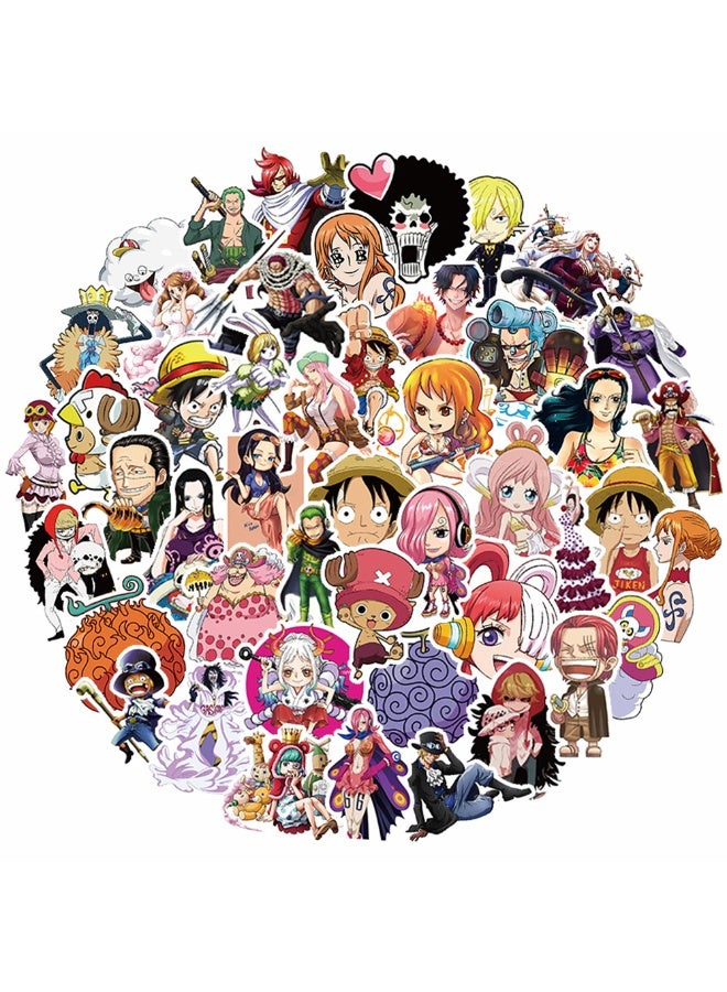 50Pcs One Piece Vinyl Stickers, Anime Waterproof Decals for Laptop, Water Bottle, Skateboard, Kids Party Favors, DIY Decorations - Image 2