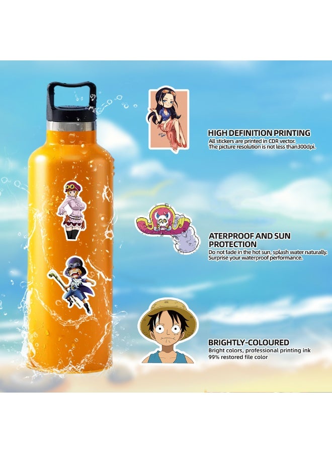 50Pcs One Piece Vinyl Stickers, Anime Waterproof Decals for Laptop, Water Bottle, Skateboard, Kids Party Favors, DIY Decorations - Image 5
