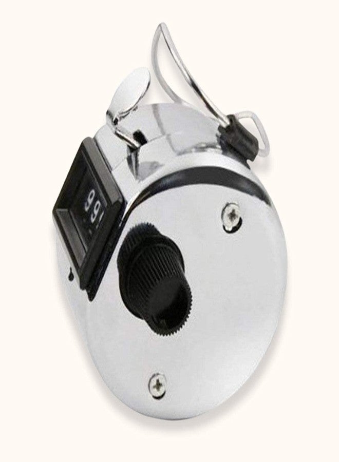 ikis Hand Tally Counter, Digit Number Lap Counter Manual Mechanical Clicker with Finger Ring - Silver - Image 3