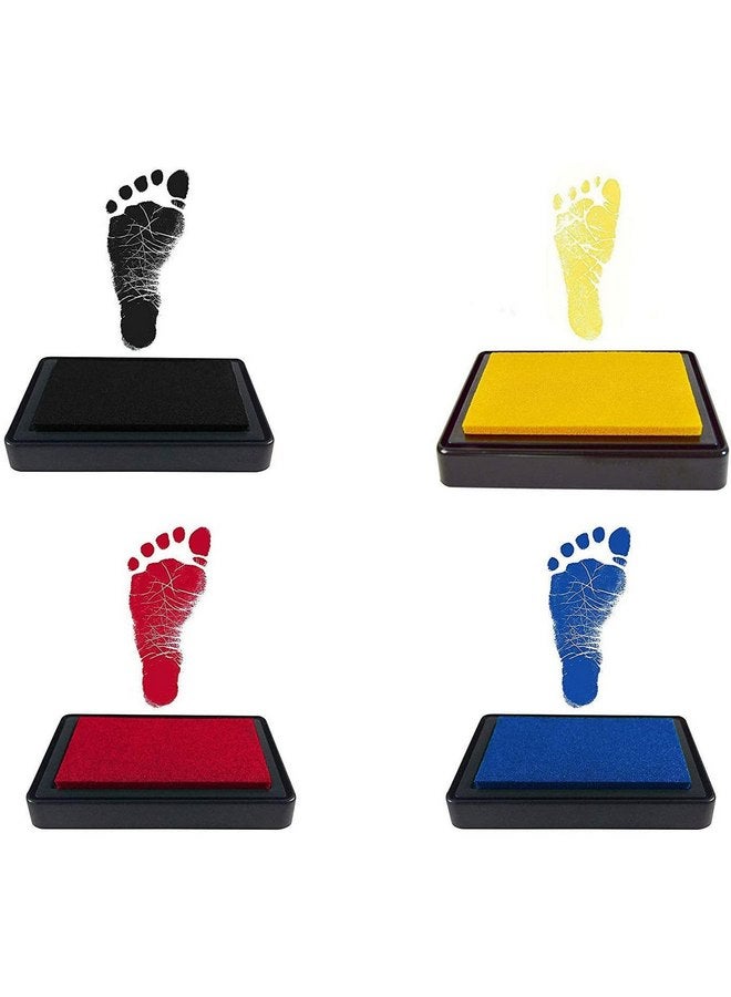 Rehomy 6pcs Reusable Ink Pad for Baby Handprints and Footprints Infant Hand Foot Stamp Pads Easy to Wash Off - Image 3