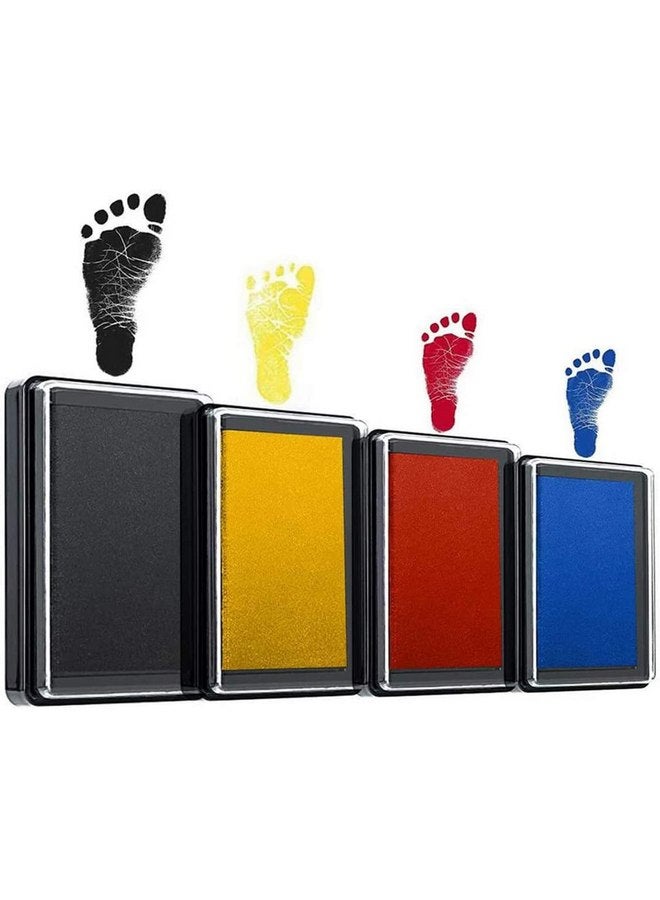 Rehomy 6pcs Reusable Ink Pad for Baby Handprints and Footprints Infant Hand Foot Stamp Pads Easy to Wash Off - Image 5
