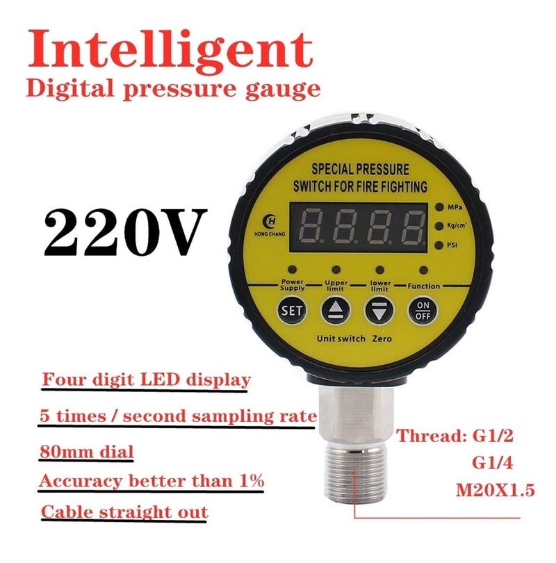 Hydraulic Air Compressor Digital Pressure Switch Thread G1 4 0 25Mpa Customizable - Image 3