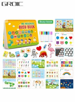 GROIC Children's Busy Books, Preschool Montessori Toys For Toddlers, Autism Sensory Education Toys, Activity Binders, Quiet Books, Early Education Toys To Develop Fine Motor Skills  - Image 1