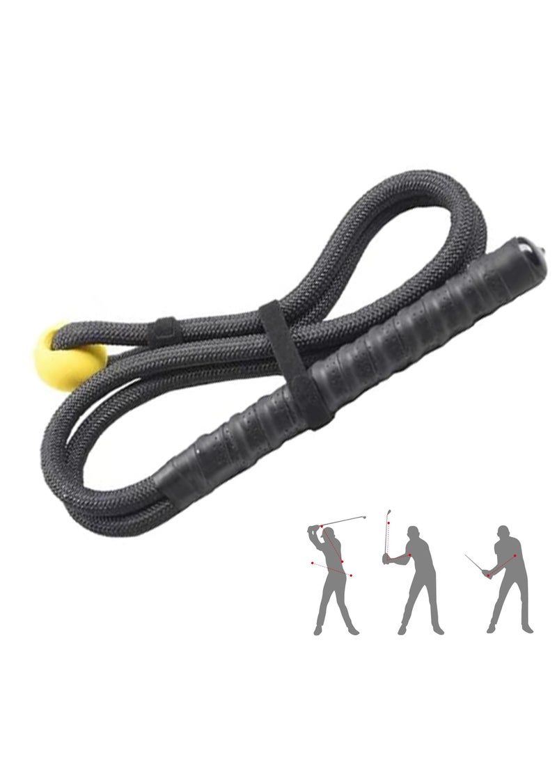 SYOSI Golf Swing Rope Trainer, Golf Swing Training Aid for Warmup Posture Corrector, Golf Swing Pracice Rope for Beginner, Warm-up Exercise Assistance Posture Corrector, Golf Swing Trainer for Golf Lover - Image 1