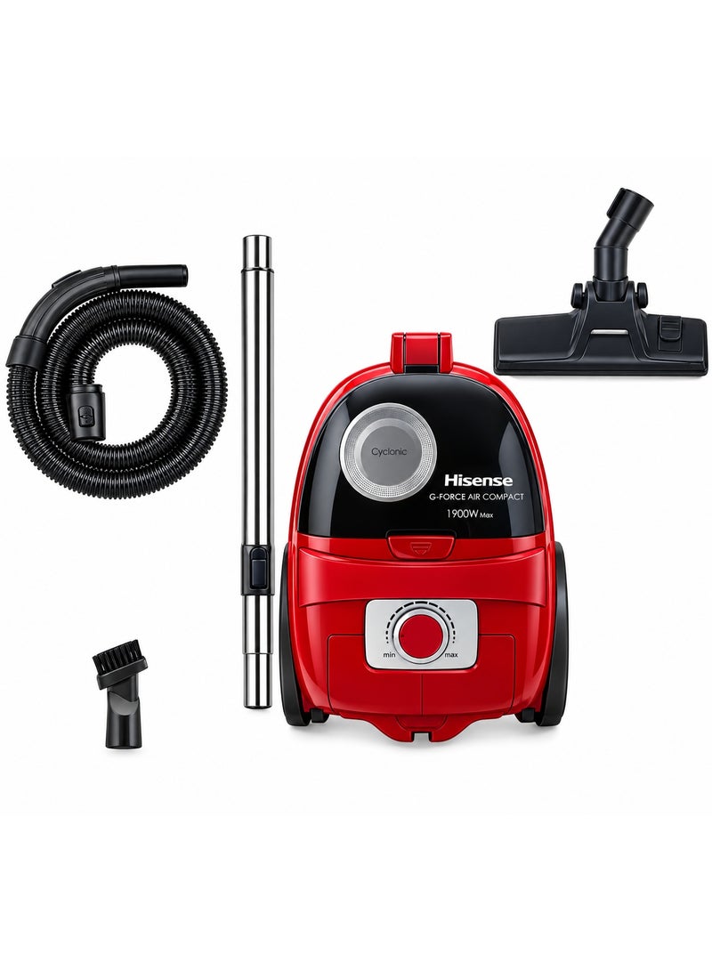 Hisense Vacuum Cleaner HVC1901GACRCY Powerful Suction pack of 1 - Image 2