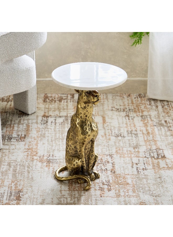 Home Box Jaguar Genuine Marble Top Side Table  - Image 2