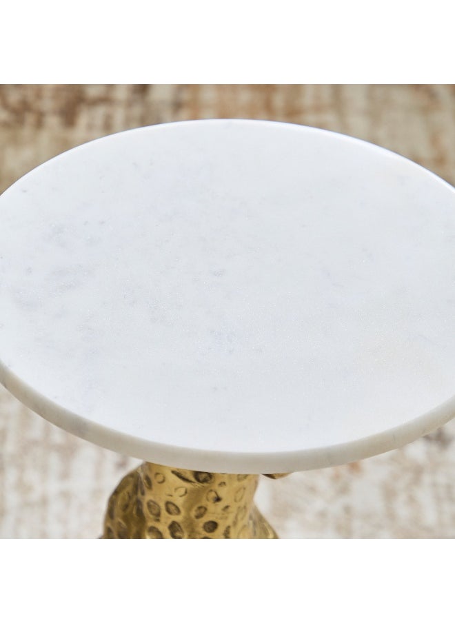 Home Box Jaguar Genuine Marble Top Side Table  - Image 4