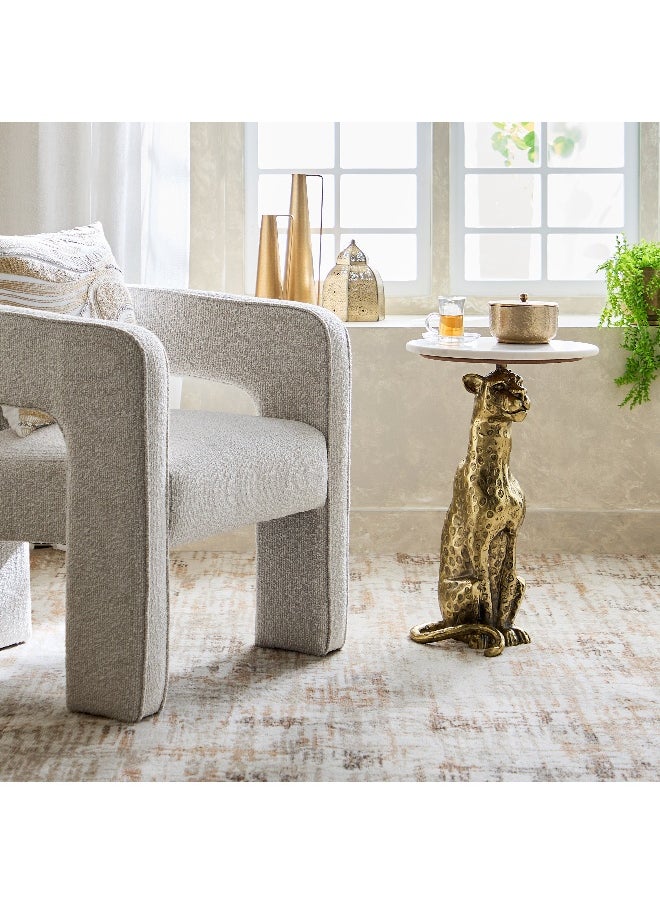 Jaguar Genuine Marble Top Side Table