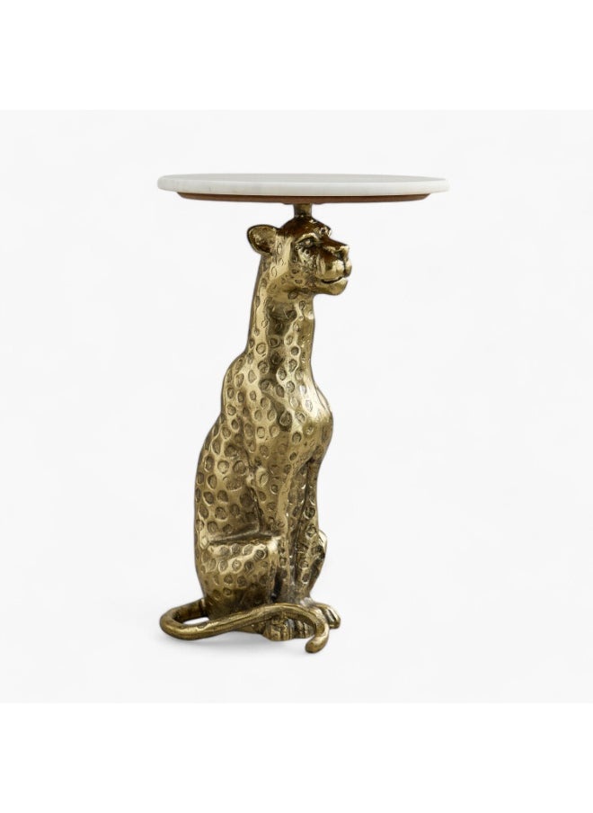 Jaguar Genuine Marble Top Side Table