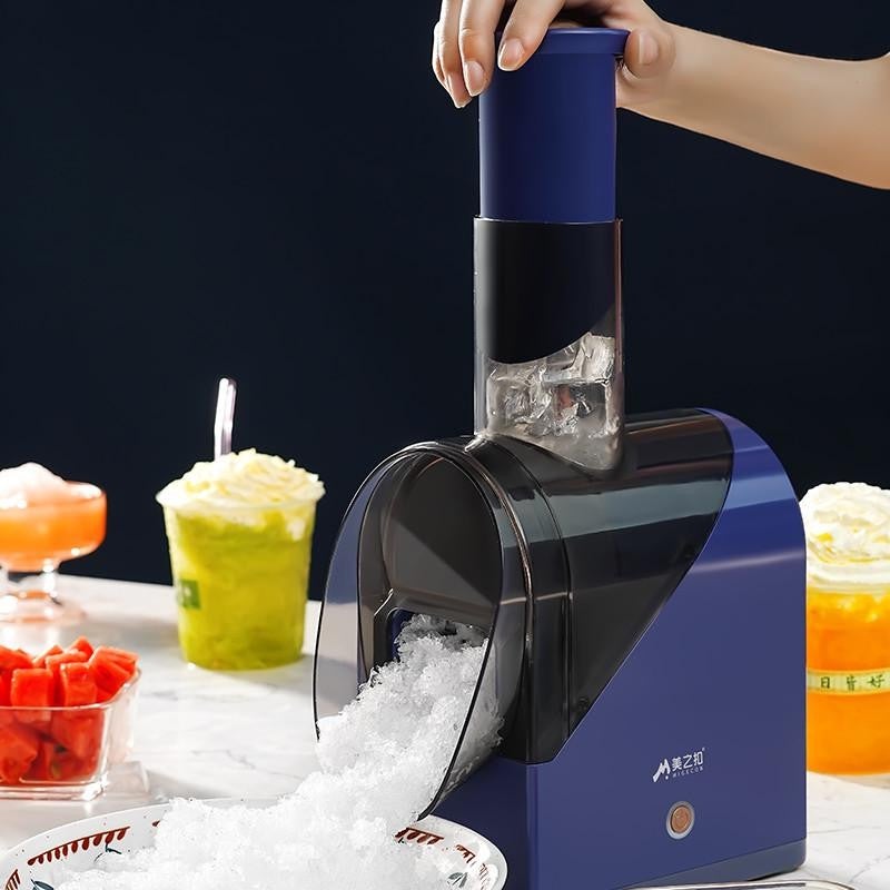 CME Slushie Maker Household Small Rechargeable Ice Shaver Ice Crusher Ice Powder Milk Tea Stall Commercial Gadget Soft-Serve Ice Machine - Image 2