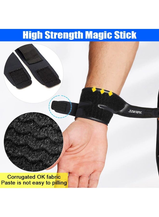 FDTY Sports Compression Wrist Brace Thin Breathable Adjustable Hand Wrap Support Wristband for Basketball Badminton Tennis Unisex (Black) - Image 4