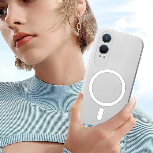 SHINESTAR Back Cover for OnePlus Nord CE 4 Lite 5G | Frosted Semi-Transparent Slim Case | Only Compatible with Wireless Magnetic Accessories | Hard Back, Matte Finish – White - Image 5