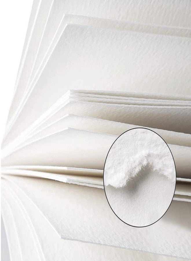 Qianshan Watercolor Sketchbook,3.9x3.9 Inch Portable Square Mini Watercolor Notebook, 20 Sheets Tearable Watercolor Textured Drawing Papers, 300 GSM (140lb) Art Paper Sketchbook.White - Image 3
