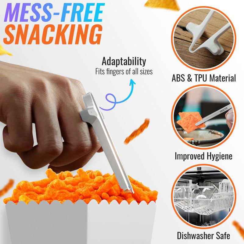 SNACTIV عصا تناول الطعام SNACTIV PRO للاعبين - كما تم عرضها في Shark Tank! الأداة الرسمية للوجبات الخفيفة في المستقبل - استمتع بالوجبات الخفيفة ورقائق البطاطس بسهولة - حل مبتكر للوجبات الخفيفة أثناء اللعب - عصا تناول الطعام للوجبات الخفيفة - Image 2