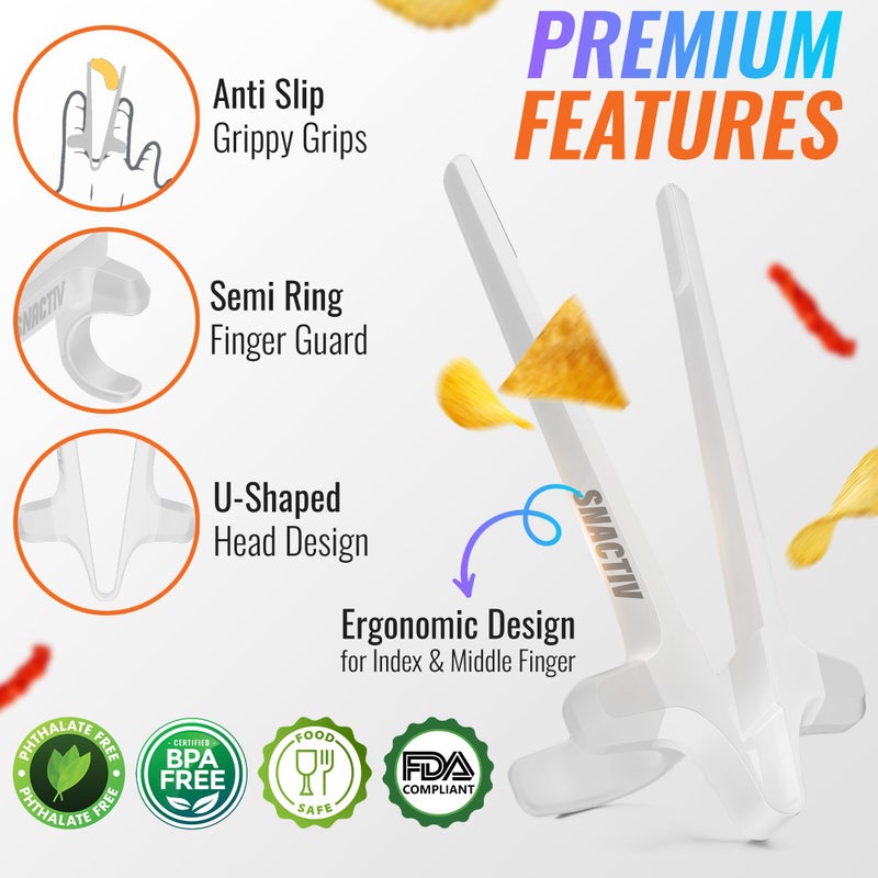 SNACTIV عصا تناول الطعام SNACTIV PRO للاعبين - كما تم عرضها في Shark Tank! الأداة الرسمية للوجبات الخفيفة في المستقبل - استمتع بالوجبات الخفيفة ورقائق البطاطس بسهولة - حل مبتكر للوجبات الخفيفة أثناء اللعب - عصا تناول الطعام للوجبات الخفيفة - Image 4