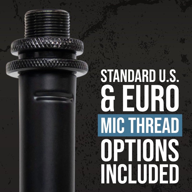Gator Shure by Gator Round Base Desktop Mic Stand with Standard Height-Adjustable Twist Clutch and 6" Base; (SH-DESKTOP1), Black - Image 3