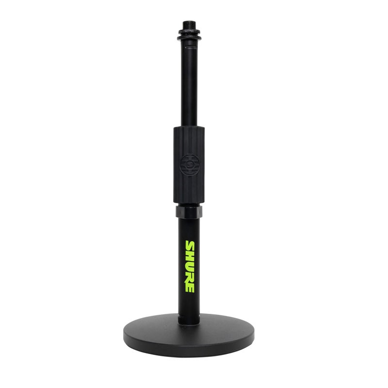 Gator Shure by Gator Round Base Desktop Mic Stand with Standard Height-Adjustable Twist Clutch and 6" Base; (SH-DESKTOP1), Black - Image 1