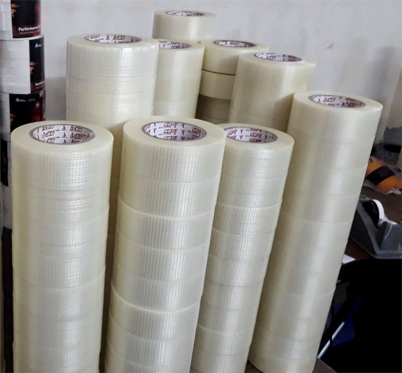 ISAN ® Filament Tape Cross Fiber 12mm (1/2" Approx) Width X 25m Length (12 Pcs.) - Image 5