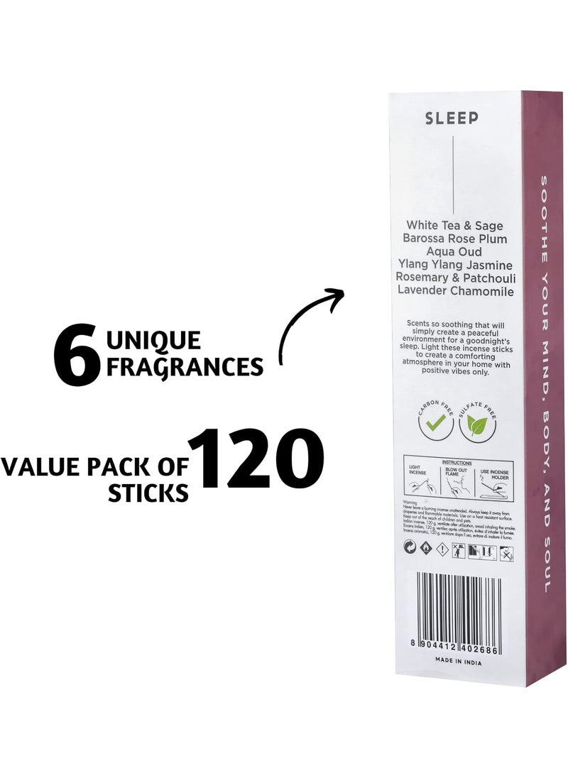 Folkulture Folkulture Incense Sticks, Set of 6 (120 Sticks) - Rosemary, Jasmine, Lavender, Sage, Sleep Incense Sticks, Insence Sticks Variety Pack - Insense Sticks, Natural and Non Toxic  - Image 2