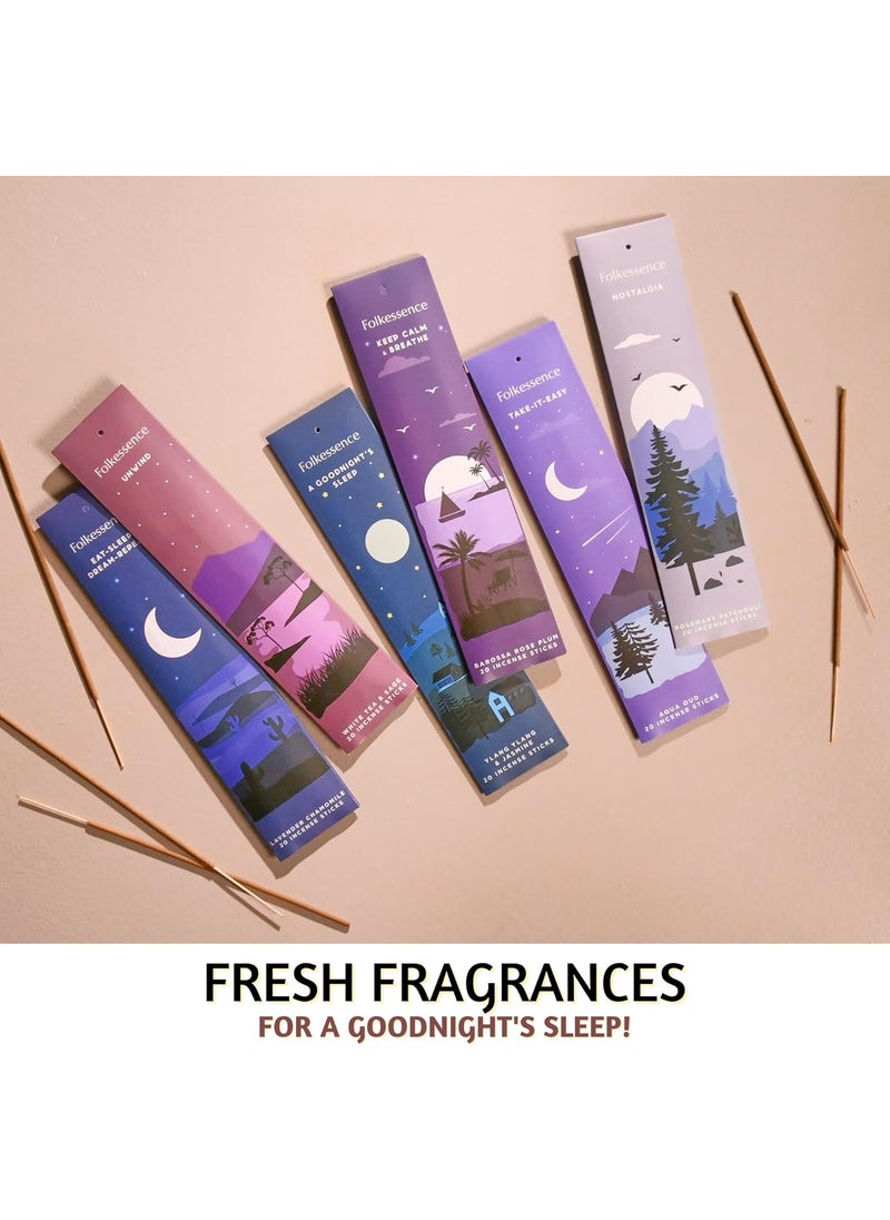 Folkulture Folkulture Incense Sticks, Set of 6 (120 Sticks) - Rosemary, Jasmine, Lavender, Sage, Sleep Incense Sticks, Insence Sticks Variety Pack - Insense Sticks, Natural and Non Toxic  - Image 3