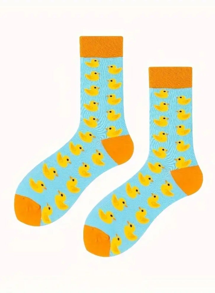 Vitacelli Unisex Rubber Ducks Crew Socks - Image 1