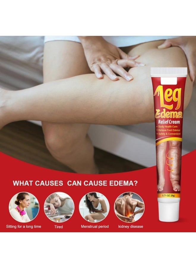 Sumifun Leg Edema Relief Cream - Anti-Swelling Massage Cream for Swollen Legs, Ankles & Feet - Fast-Absorbing, 20g - Image 2