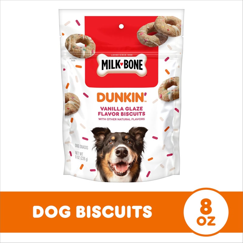 Milk-Bone Dunkin' Vanilla Glaze Flavor Dog Biscuits with Other Natural Flavors, 8 oz Bag - Image 2