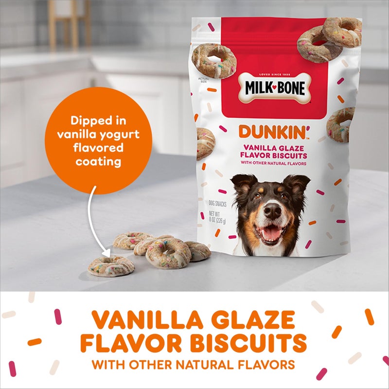 Milk-Bone Dunkin' Vanilla Glaze Flavor Dog Biscuits with Other Natural Flavors, 8 oz Bag - Image 3