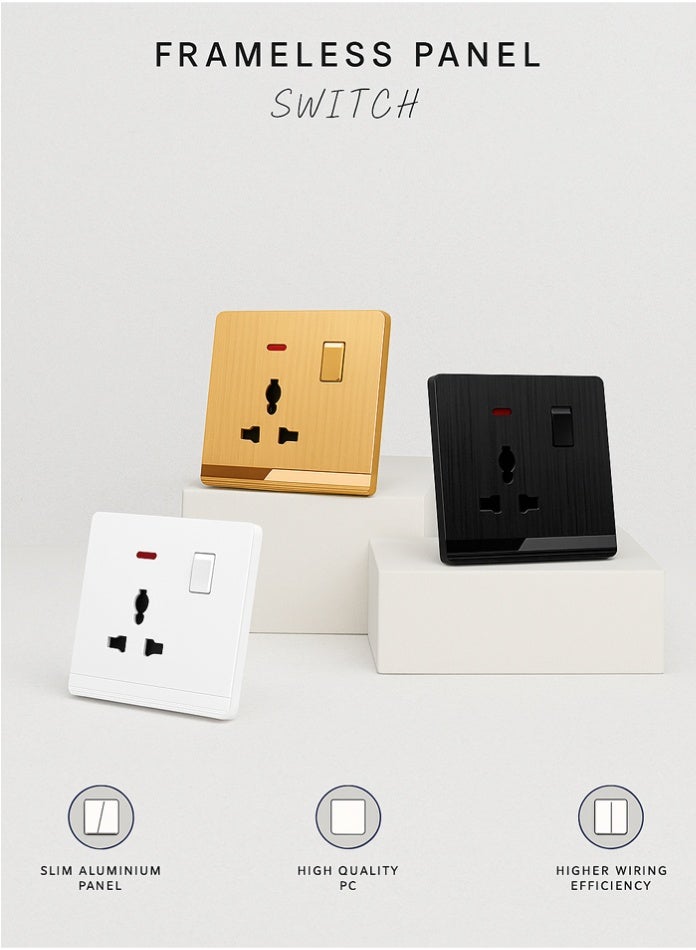 Vmax MF Wall Socket with Switch Premium Power Socket High-Quality Socket Switches for Home, Office & Commercial Use Durable, Safe & Easy Installation - Image 1