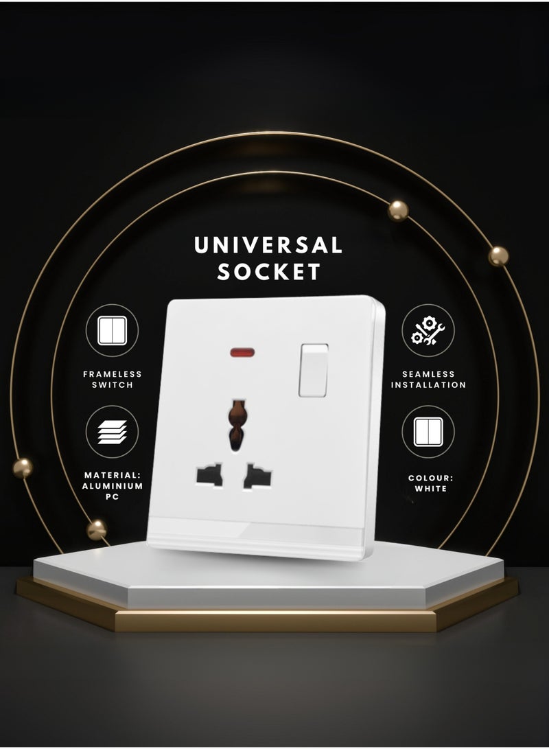 Vmax MF Wall Socket with Switch Premium Power Socket High-Quality Socket Switches for Home, Office & Commercial Use Durable, Safe & Easy Installation - Image 2