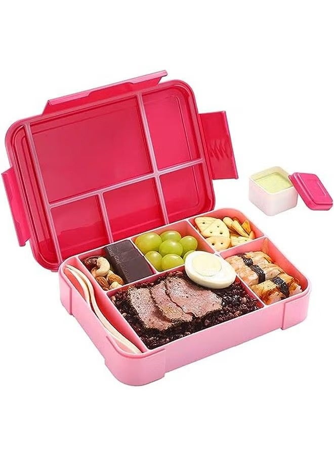 YIM-VIBEHAUS Lunch Boxes for kids，Children's Lunch Box with Compartments - Pink - Image 1
