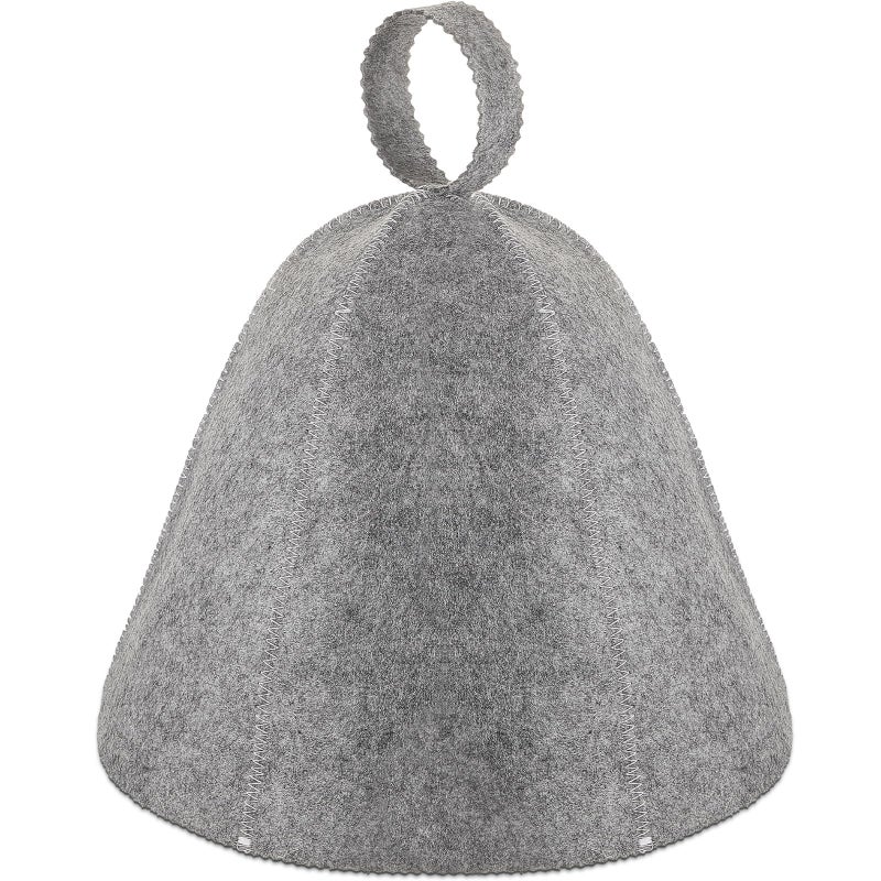 JaGely Sauna Hat for Men Women Wool Sauna Hat Vaporarium Cap Russian Banya Cap for Bath House Accessories(Gray,1 Piece) - Image 1