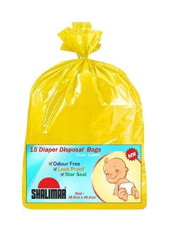 shalimar Shalimar Baby Diaper Disposable Bags – 90 Bags  6 Rolls  – 30.5 x 40.5 cm - LeakProof OdorSealing Disposable Pouches for Diapers Sanitary Waste & Travel Use  - Image 1