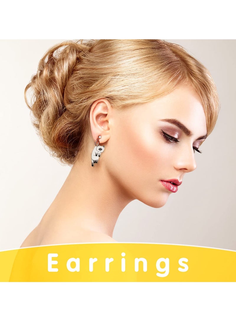 SYOSI 48 Pieces 12 Types Enamel Cat Charms Alloy Bracelets DIY Jewelry Making Metal Necklace with Hoop Craft Supplies for Bracelet Anklet - Image 4