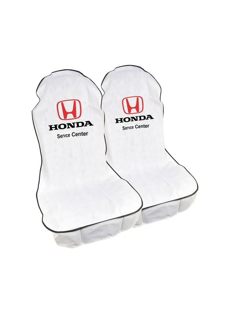 Honda Car Seat Cover Universal Car Seat Dust Dirt Extra Protection Cover For Your Seat 2 Pcs Set HONDA logo Seat Cover - Image 1