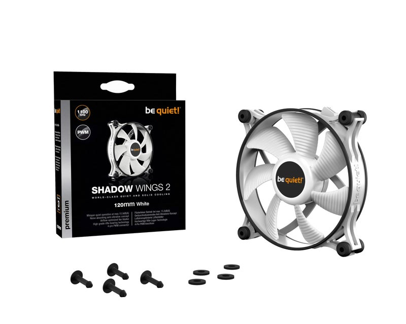 be quiet! Shadow Wings 2 120mm PWM Low Noise Cooling Fan | White | BL089 - Image 5