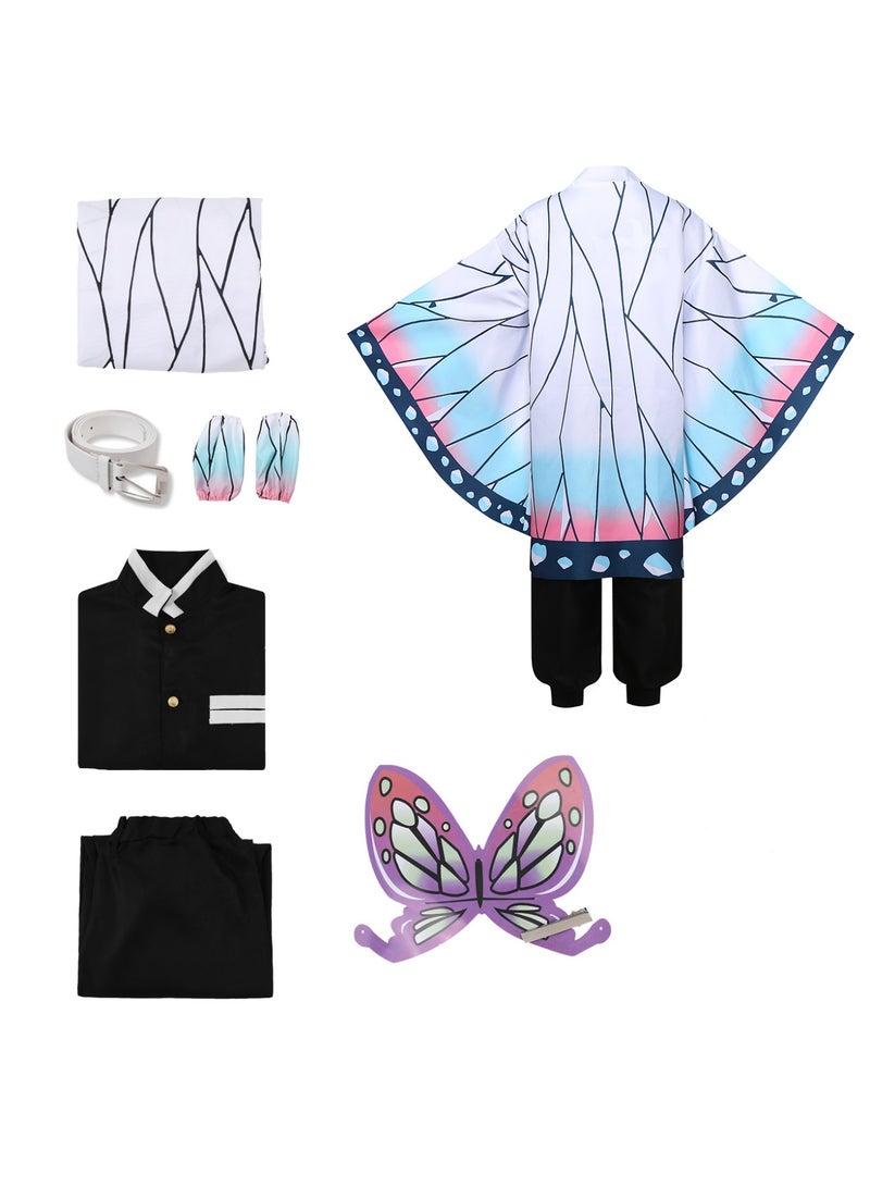 Sparklepals Kochou Shinobu Cosplay Costume for Demon Slayer Anime Cosplay Kimono Outfit Halloween Costume for Girls - Image 2