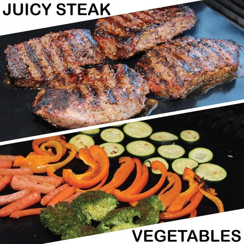 GrillShield 3 Heavy Duty 600 Degree Grill and Bake Mats - 13 X 16 inches Non Stick Mats for BBQ Griddle Baking, Reusable and Easy to Clean - Image 3