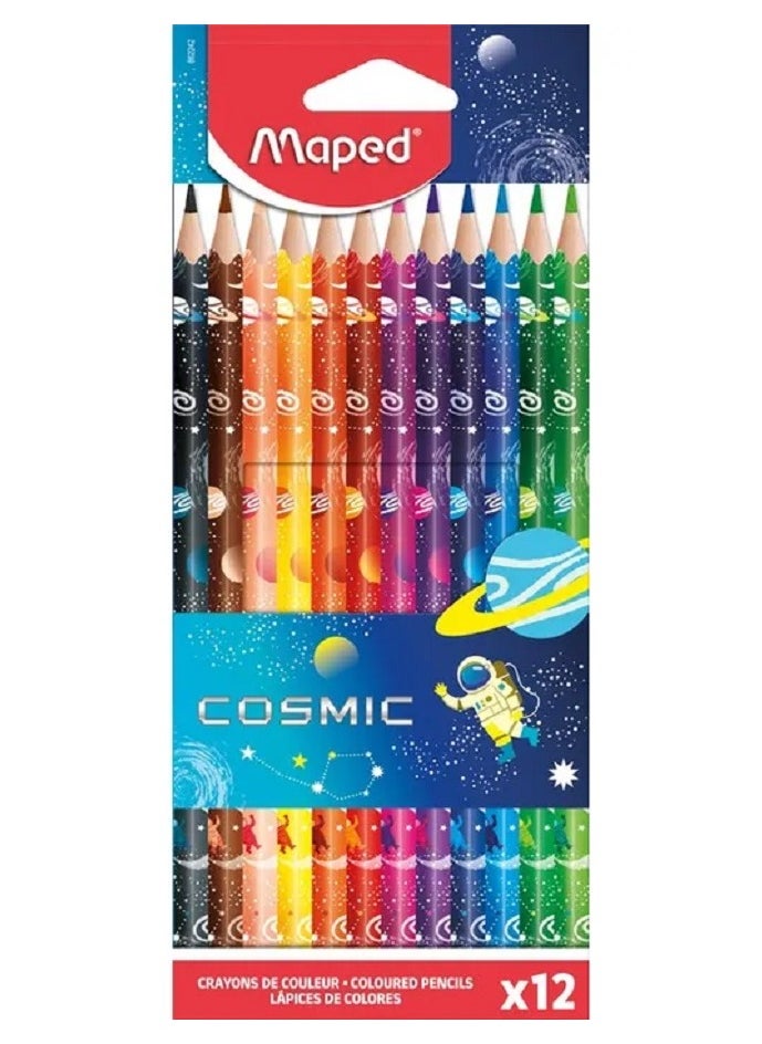 Maped 12 pcs colour pencil, Cosmic triangular crayons  - Image 5