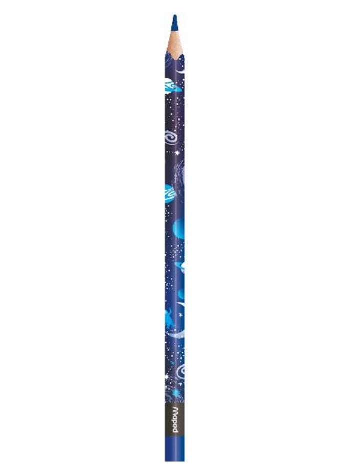 Maped 12 pcs colour pencil, Cosmic triangular crayons  - Image 3