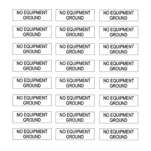 MANWU NO Equipment Ground Protected Outlet Receptacle Plates Label Sticker Decal Black Print On Clear remarking (96pcs 0.27" x 0.95") - Image 1