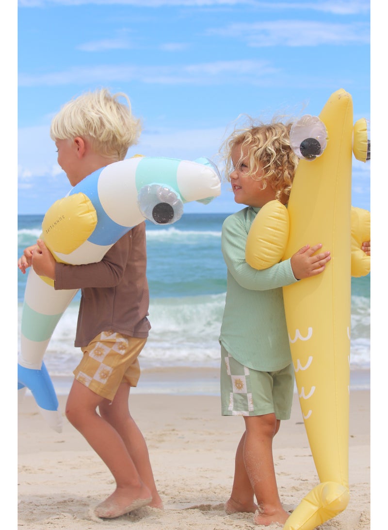 SUNNY LIFE Kids Inflatable Pool Noodle Set of 2 – Finn the Fish Multi Design – Colorful Floating Water Noodles for Toddlers, Boys & Girls – Lightweight & Durable Swim Toys for Pool, Beach & Summer Fun - Image 4